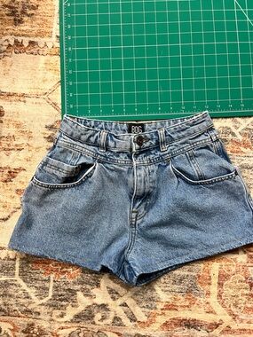 BDG Light Blue High-Rise Washed Denim Shorts